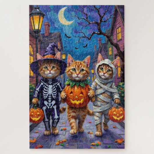 Halloween-Kostüme für persische Katzen Puzzle (Vertikal)