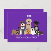 Halloween-Kostüme für Trick oder Behandlung von Ha Postkarte (Vorne/Hinten)