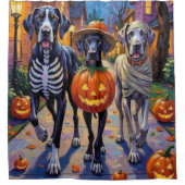 Halloween-Kostüme, großartige Dane-Trick-oder-Trea Duschvorhang (Vorderseite)