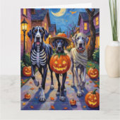 Halloween-Kostüme, großartige Dane-Trick-oder-Trea Karte (Vorderseite)
