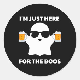 Halloween-Kostüme, ich bin nur für das Boobier hie Runder Aufkleber
