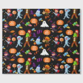 Halloween-Kostüme Personalisiert Geschenkpapier (Flach)