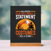 Halloween-Kostüme Statement Spukhaus-Design Acrylschild (Neutral)