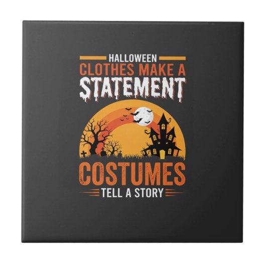 Halloween-Kostüme Statement Spukhaus-Design Fliese (Vorderseite)