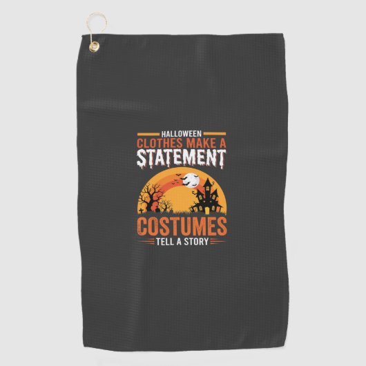 Halloween-Kostüme Statement Spukhaus-Design Golfhandtuch (Vorderseite)