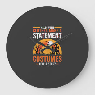 Halloween-Kostüme Statement Spukhaus-Design Große Wanduhr