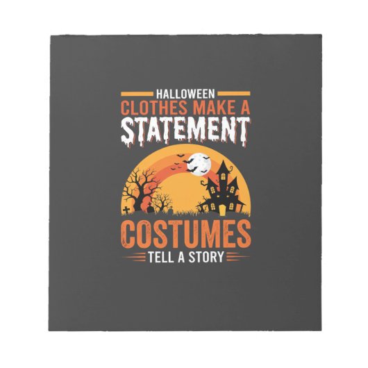 Halloween-Kostüme Statement Spukhaus-Design Notizblock (Vorderseite)