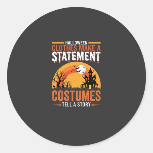Halloween-Kostüme Statement Spukhaus-Design Runder Aufkleber (Vorderseite)