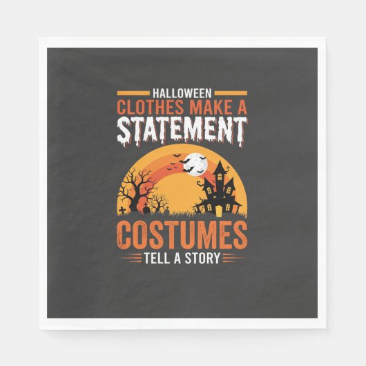 Halloween-Kostüme Statement Spukhaus-Design Serviette (Vorderseite)