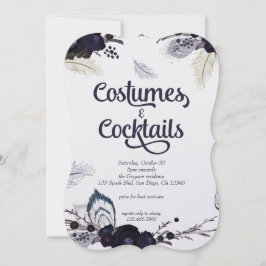 Halloween Kostüme und Cocktails Masquerade Bash Einladung