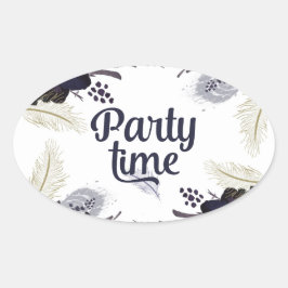 Halloween Kostüme und Cocktails Masquerade Bash Ovaler Aufkleber