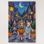 Halloween-Kostüme von Bull Terrier Trick oder Trea Puzzle (Vertikal)