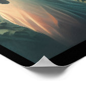 Halloween-Kostümgespenst im waldgotischen Poster (Ecke)