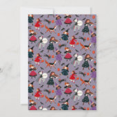 Halloween-Kostümkinder mit Babydusche Einladung (Rückseite)