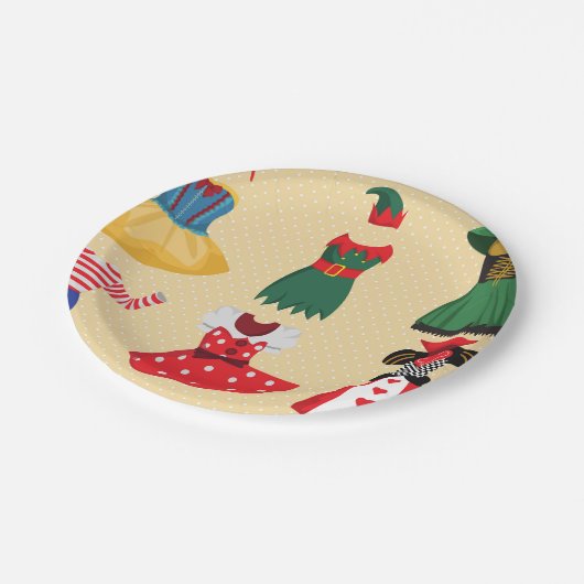 Halloween-Kostümpapier-Teller Pappteller (Schrägansicht)