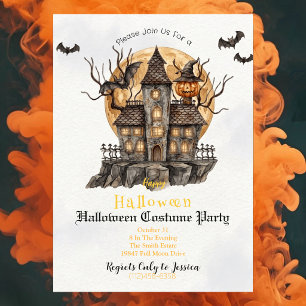 Halloween-Kostümparty-Einladung Verzaubertes Sch Einladung