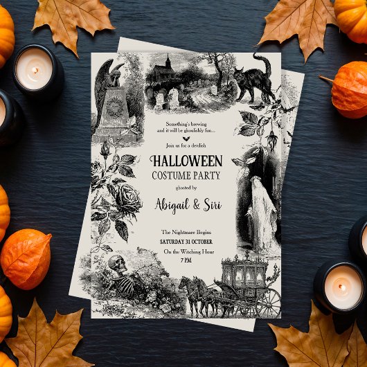 Halloween-Kostümparty Erwachsene Einladung