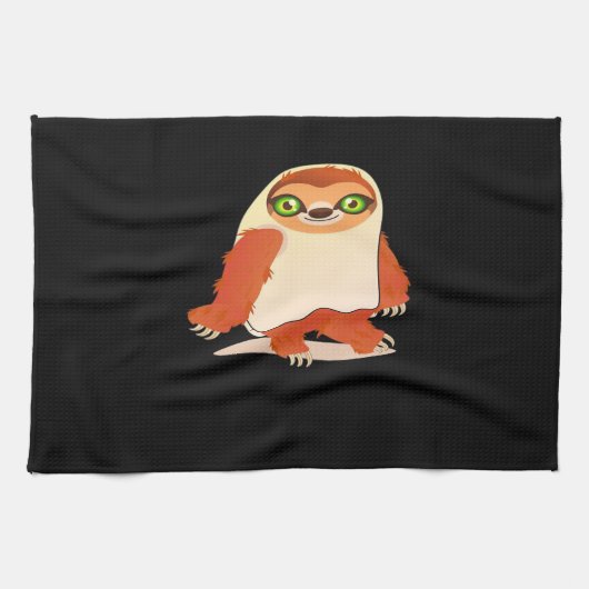 Halloween-Kostümsloth Oversifizierter T - Shirt Geschirrtuch (Horizontal)