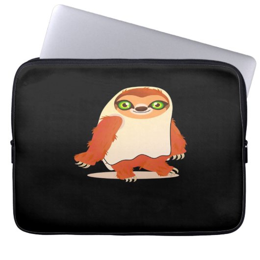 Halloween-Kostümsloth Oversifizierter T - Shirt Laptopschutzhülle (Vorderseite)