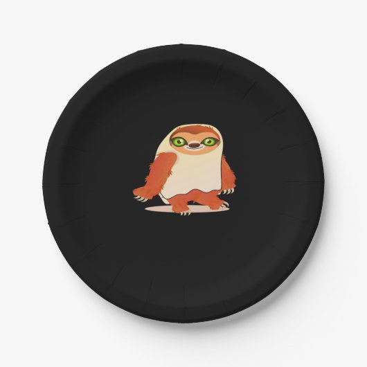 Halloween-Kostümsloth Oversifizierter T - Shirt Pappteller (Vorderseite)