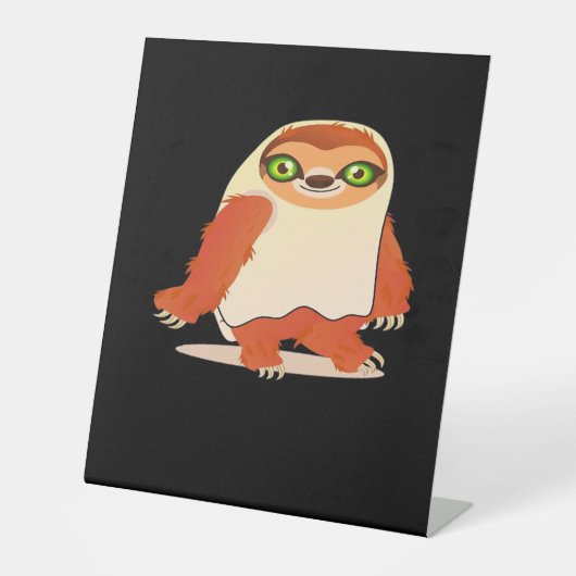 Halloween-Kostümsloth Oversifizierter T - Shirt Sockelschild (Vorderseite)