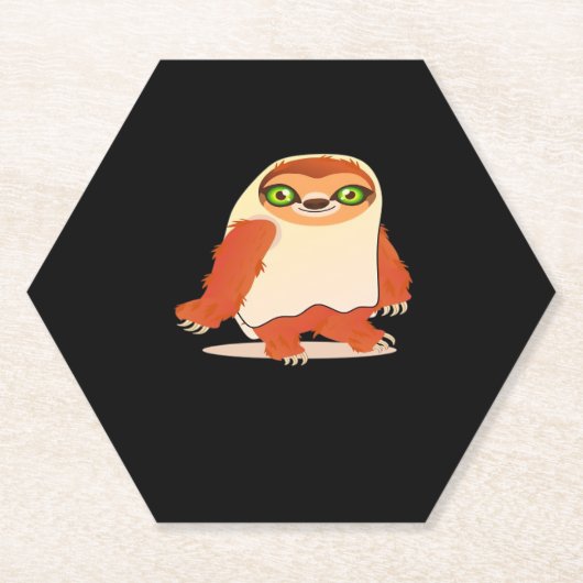 Halloween-Kostümsloth Oversifizierter T - Shirt Untersetzer (Vorderseite)