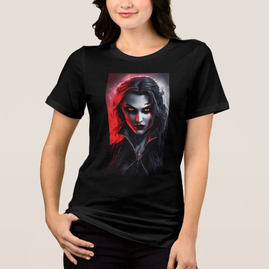 Halloween-Kostümvampir-Gothblut sind zum Kotzen Tri-Blend Shirt (Vorderseite)