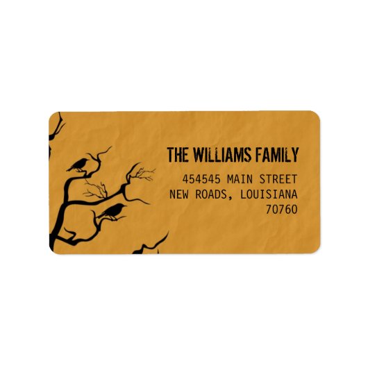 Halloween | Krähen Adressaufkleber (Vorne)