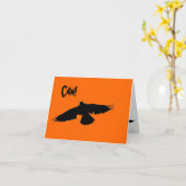 Halloween-Krähen-Karte Karte (Gelbe Blume)