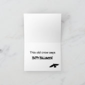 Halloween-Krähen-Karte Karte (Innenseite)