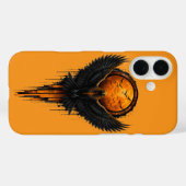 Halloween-Krähenkunst-Spritzgrafik-iPhone Case-Mate iPhone Hülle (Rückseite (Horizontal))