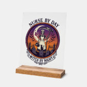 Halloween-Krankenschwester bei Tag_1 Acrylschild (Winkel)