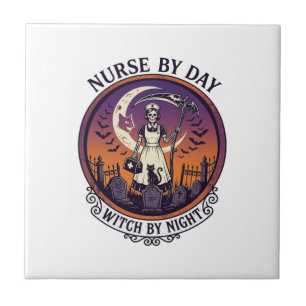 Halloween-Krankenschwester bei Tag_1 Fliese