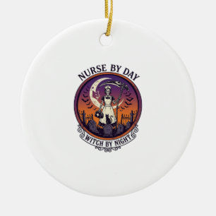Halloween-Krankenschwester bei Tag_1 Keramik Ornament