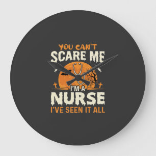 Halloween Krankenschwester Erschrecke Mich Große Wanduhr