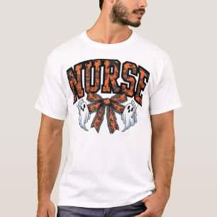 Halloween Krankenschwester Gruseliger Koketten-Bog T-Shirt