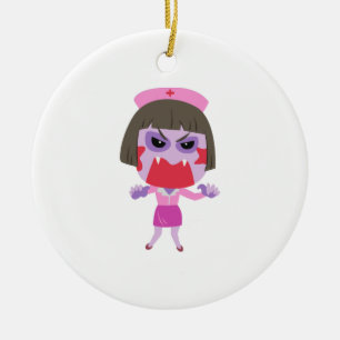 Halloween-Krankenschwester Keramik Ornament