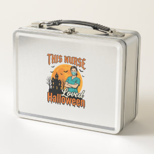 Halloween-Krankenschwester Liebte Halloween Vintag Metall Brotdose