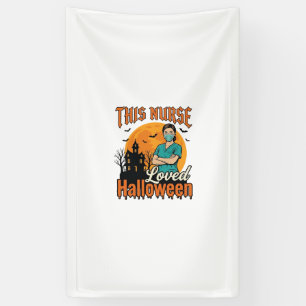 Halloween-Krankenschwester mochte Halloween Vintag Banner