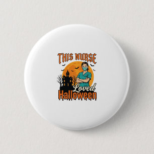 Halloween-Krankenschwester mochte Halloween Vintag Button