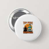 Halloween-Krankenschwester mochte Halloween Vintag Button (Vorne & Hinten)