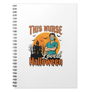 Halloween-Krankenschwester mochte Halloween Vintag Notizblock
