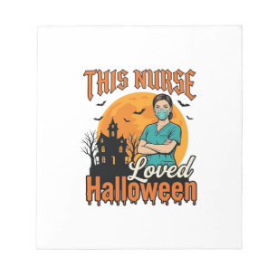 Halloween-Krankenschwester mochte Halloween Vintag Notizblock