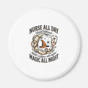 Halloween-Krankenschwester-Shirt Hexenmedizinische Magnet
