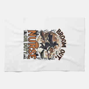 Halloween-Krankenschwester-Shirt Lustiges Hexenbes Geschirrtuch