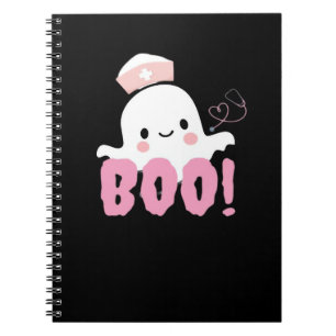 Halloween-Krankenschwester-Shirts Frauen Boo! T-Sh Notizblock