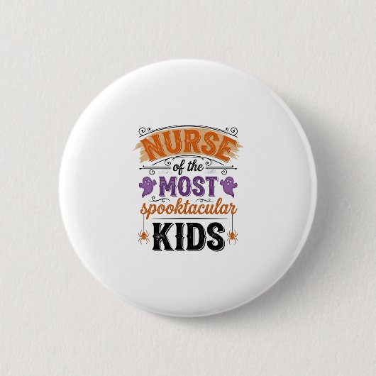 Halloween-Krankenschwester Spooktacular Kinder Vin Button (Vorderseite)
