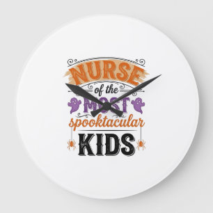 Halloween-Krankenschwester Spooktacular Kinder Vin Große Wanduhr