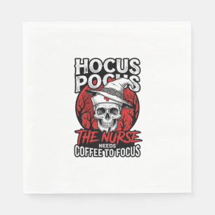 Halloween Krankenschwester Totenkopf Kaffee Fokus Serviette