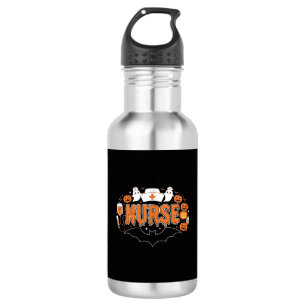 Halloween-Krankenschwester tropfender Kürbis-Geist Edelstahlflasche